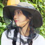 날파리 방충망 양봉 방충 모자 모기퇴치 해충 낚시 등산 벌초 캠핑 벌레 차단 모자 : 홍탑
