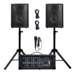전문 오디오 1000W 서브우퍼 PA 스피커 시스템, TWS 가라오케 세트, 8 채널 전원 믹서 사운드 박스, 보시나 파를란트, 2x12 인치 : 구매모빌리티