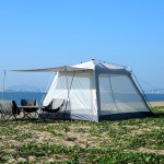그늘막타프 모기장쉘터 타프스크린 메쉬  그늘막  캠핑 해변 전망대 텐트 : 아우라상점