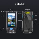 PDA 스캐너 핸드 헬드 POS 기계 터미널 1D 바코드 데이터 수집기 안드로이드 8.1 4G WiFi BT 4.5 인치 터치 스크린 8MP 카메라 : 이티몬