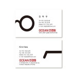 안경원 안과 명함 깔끔한 화이트톤에 레트글씨 상호로 포인트 안경을 형상화하여 디자인 : 프린트하우