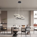 NEO Gleam 모던 LED 샹들리에 조명 거실 침실 다이닝 룸 주방 실내 블랙 그레이 골든 컬러 램프 : 이티몬