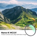 K  F Concept 나노 시리즈 MCUV 필터 초박형 사다리꼴 패턴 프레임 코팅 진공 청소 천 67mm 72mm 77mm : 이티몬