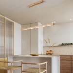 목재 다이닝 룸 샹들리에 심플하고 모던한 미니멀리스트 라인 북유럽 식탁 조명 크리에이티브 바 카운터 긴 스트립 램프 : 이티몬