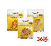 참좋은간식 그대로 말랑 고구마 자연간식 애견간식 고구마간식 큐브형 스틱형 넓적형 3종 250g 36봉세트 : 드몽드펫샵