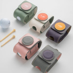 엔로우 가죽 골프공 케이스 볼마커 부착형 골프볼 파우치 : 아이디어 개러지