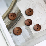 빈티지 우드 단추 10개세트 손뜨개 코바늘 인형뜨기 가방만들기 부자재 : 딸기잼