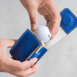 엔로우 가죽 골프공 케이스 볼마커 부착형 골프볼 파우치 : 아이디어 개러지