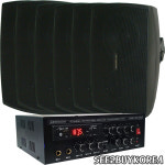 복층매장 완전방수스피커6개와 블루투스앰프 술집주점 야외카페식당 팬션농장 공장 골프연습장 : 씨투바이코리아