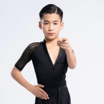 남자 댄스복 상의 셔츠 라틴 살사 스포츠 무대 차차 댄스 남성용 삼바 의상 디자인 반팔 : 다모아 106