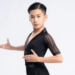 남자 댄스복 상의 셔츠 라틴 살사 스포츠 무대 차차 댄스 남성용 삼바 의상 디자인 반팔 : 다모아 106