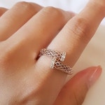 까나리큐빅 할로우반지(14k 3.6g GDR-J1725) : gemflower