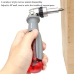 앵글드라이버 코너 ㄱ자 각도 전동 틈새드라이버 멀티 앵글 비트 래칫 스크루드라이버 접이식 : k인더스트리