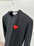 꼼데가르송 플레이 남성용 Men Red Heart Play Long Sleeve T-Shirt C Black AZ-T118-051-1 : SELLRAREGOODS