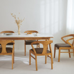 밀랑 비바 포셀린 통세라믹 원목 1400 식탁세트 4인 의자형 : 밀랑 MILLANC