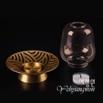 [다도 홈 인테리어 장식] 예향원 레트로 브론즈 순동 촛대 향받침 E-9774 : 예향원