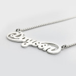 필기체 한글 영문 한자 이니셜 세례명이니셜 네임 플레이트 미아방지 목걸이 : 시로미