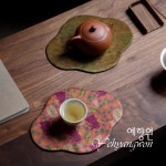 [다도 러너] 예향원 고급 견직 향운사 옥토끼 다석 티테이블 매트 E-9776 : 예향원