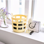 레몬크림 빨래바구니 다용도 수납 세탁 바스켓 빨래통 레몬 m (7L) : 리빙플랜트