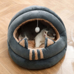 방울 고양이 숨숨집 강아지 마약방석 쿠션 동굴 하우스 : 그로우콤마.