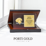 [뽀르띠] 순금 24K 3.75g(한돈,1돈) 카네이션 골드바 크리스탈 플레이트 상패 어버이날 부모님 선물 감사패 1 미니 꽃 GML014 : 뽀르띠