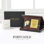 [뽀르띠] 순금 24K 3.75g(한돈,1돈) 카네이션 골드바 크리스탈 플레이트 상패 어버이날 부모님 선물 감사패 1 미니 꽃 GML014 : 뽀르띠