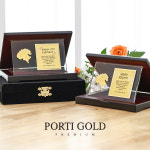 [뽀르띠] 순금 24K 3.75g(한돈,1돈) 카네이션 골드바 크리스탈 플레이트 상패 어버이날 부모님 선물 감사패 1 미니 꽃 GML014 : 뽀르띠