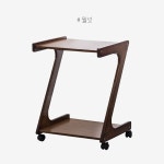 침대옆 협탁 원목 침대 테이블 침실 협탁 이동식 월넛 : 라이프글로우