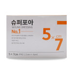 밴드골드 슈퍼포아 1호 5x7cm 멸균 드레싱밴드 화상 상처 소독 거즈 반창고 : 마이웰샵