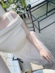 소개팅 애프터 투피스 오프숄더 반팔 샤스커트 set : 비비마이럽