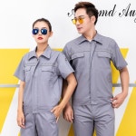 정전기 방지 주유소 작업복 반팔 정장 남성 여름 작업복 주유소 작업복 반팔 작업장 작업복 : 기적천사몰