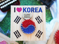 태극기 스트링아트 호국보훈 타공 원목 DIY 키트 : 엘리오스