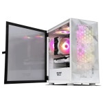 다크플래쉬 darkFlash DLM21 RGB MESH 강화유리 미들타워 컴퓨터 PC 케이스 (화이트) : 마스터셀러