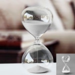 우주마켓 60분모래시계 인테리어 사우나 반신욕 목욕 탕 화이트 모래시계 : 우주 생활마켓