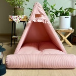 킹스독 트라이앵글 삼각 텐트 하우스 L 강아지 고양이 빈백 딥슬립 안식처 보금자리 숙면 집 : 러브펫츠