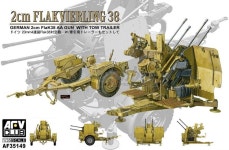 AFV Club 밀리터리 35149 1/35 German FlaK 38 (2 cm) Anti-Aircraft Gun w/Trailer : Neighbor Hobby
