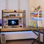 책상위선반 2단 책꽂이 컴퓨터 책상 타공판 수납 정리 : 보이저