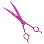 전문가용 틴닝 커트 미용가위 개 살롱 사용 하향 고양이 이발사 핑크 미용 곡선 동물 가위 : 하이셀러마켓