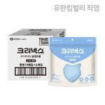 크리넥스 라이트핏V 슬림&쿨 국내생산 마스크 소프트블루 중형 15p, 4개 : 크리넥스 공식 스토어