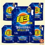 세탁세제 액상세탁세제 테크 클린앤리프레쉬 일반 6개 : 오키언마켓