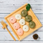 삼색 잔기지떡 팥앙금 방울 기정떡 술떡 술빵 증편 발효떡 30개 50개 : 유엔나