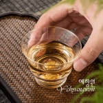 [다도 다기 보이차] 예향원 핸드메이드 골든 플라워 글라스 찻잔 3종 C-5340 : 예향원