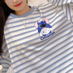 하이 단가라 넉넉한 루즈핏 긴팔 여성 잠옷  홈웨어 파자마 : 공주샵