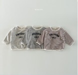 줄무늬 어썸 랍빠 티 셔츠 가을 코디 추천 유아 키즈 : 키즈오시야