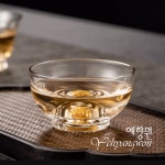 [다도 다기 보이차] 예향원 핸드메이드 골든 플라워 글라스 찻잔 3종 C-5340 : 예향원