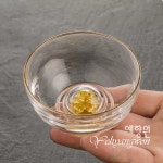 [다도 다기 보이차] 예향원 핸드메이드 골든 플라워 글라스 찻잔 3종 C-5340 : 예향원