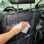 2P 투명 차킥매트 유아 뒷좌석보호커버 발자국 차량 : 모아내가