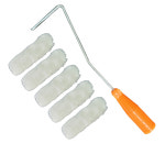 페인트 로라 100mm 강아지 로라털 5개 + 긴핸들 1개 : 페인트마트