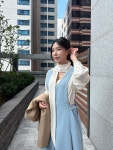 [무배] 하객원피스 하객룩 결혼식 플레어 주름 원피스 : 디올레