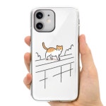 냥이의하루 투명 클리어 젤리 케이스 담벼락 아이폰12미니 : 하리랑케이스